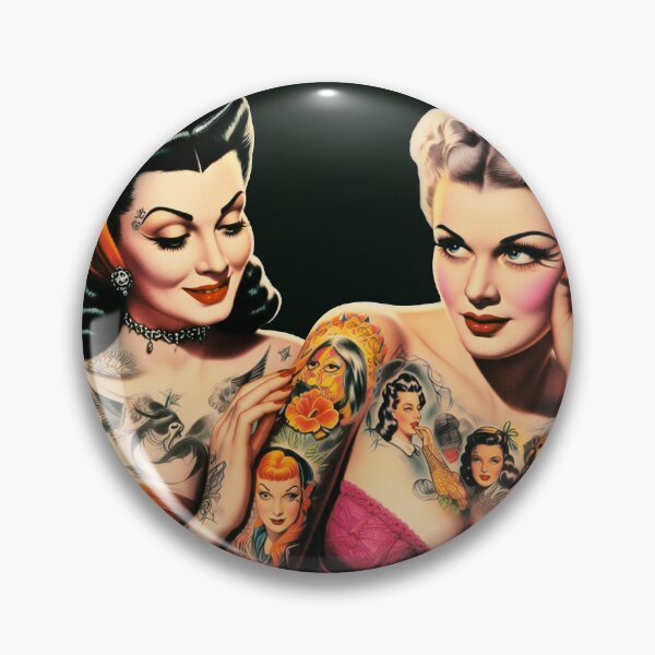 Item preview, Vintage Tattoo Pin-ups designed and sold by PulpVintage.