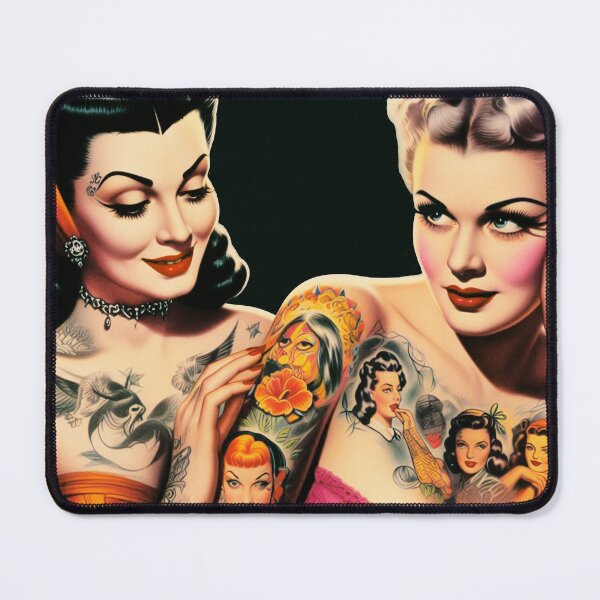 Item preview, Vintage Tattoo Pin-ups designed and sold by PulpVintage.