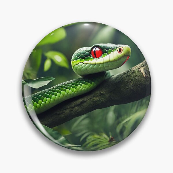 Item preview, A green red eyed snake in the jungle designed and sold by greentiger1.