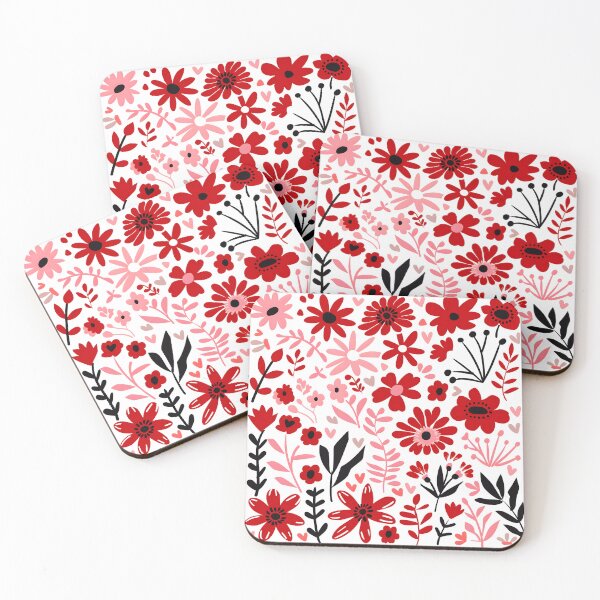 Item preview, Abstract red Plant Patterns designed and sold by duanduan-art.