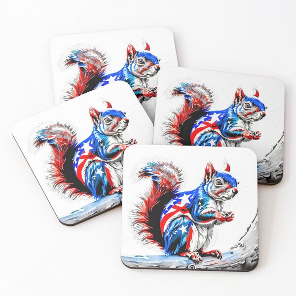 Item preview, Patriotic Tatted Squirrel designed and sold by TattedWolf.