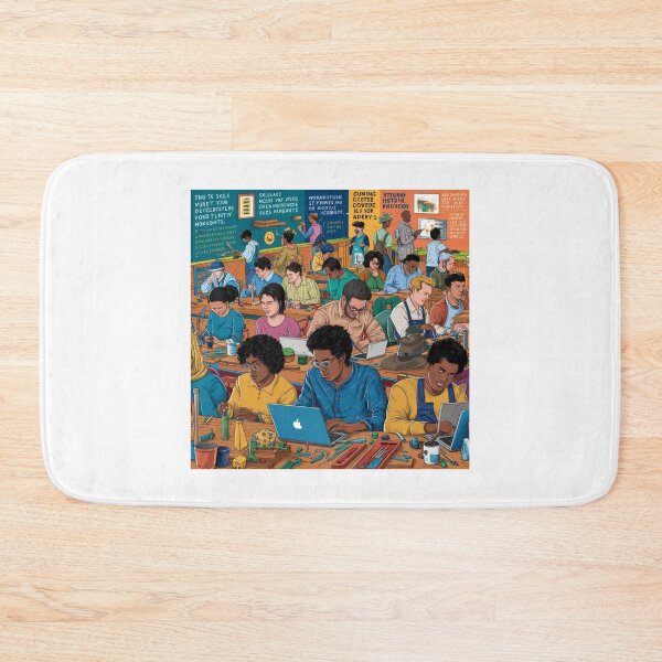Item preview, Skillful Minds: Diverse Workshop Illustration" designed and sold by DesignEpic22.