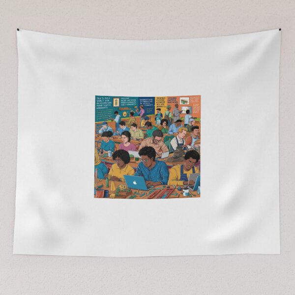 Item preview, Skillful Minds: Diverse Workshop Illustration" designed and sold by DesignEpic22.