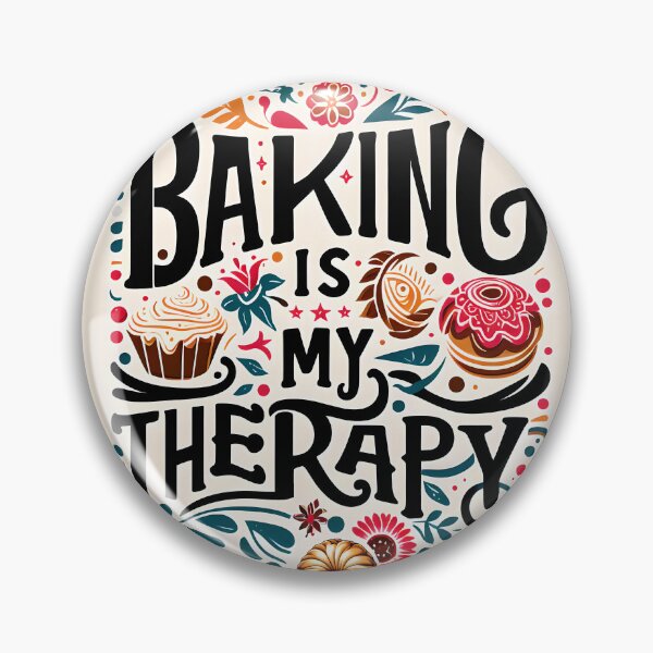 Item preview, Baking Is My Therapy, typography designed and sold by maxmaj.