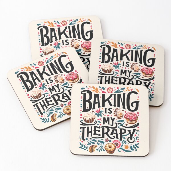 Item preview, Baking Is My Therapy, typography designed and sold by maxmaj.