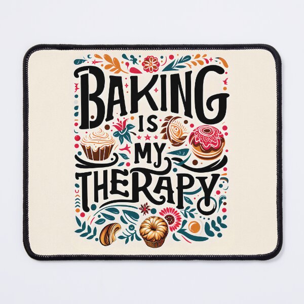 Item preview, Baking Is My Therapy, typography designed and sold by maxmaj.