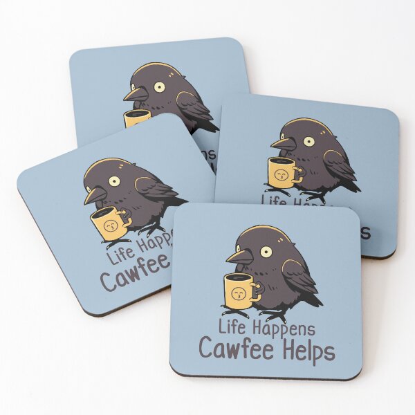 Item preview, Cute Cawfee Crow Life Happens Coffee Helps designed and sold by NosandEdgy.