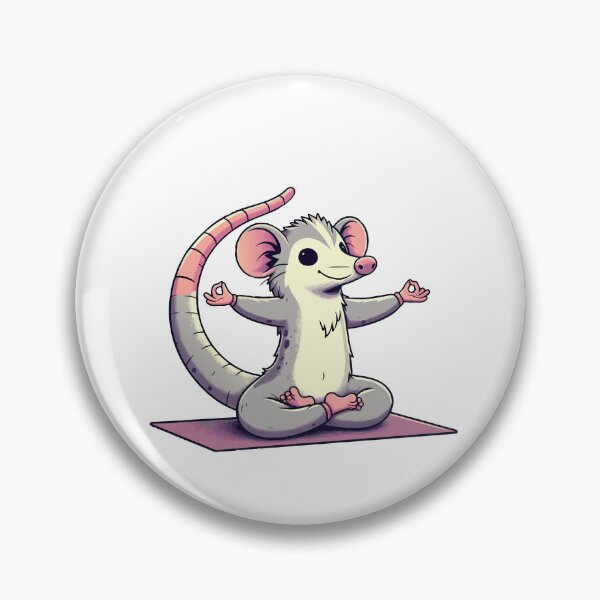 Item preview, Zen Opossum: Peaceful Meditation Yoga Pose Illustration designed and sold by Designowner.
