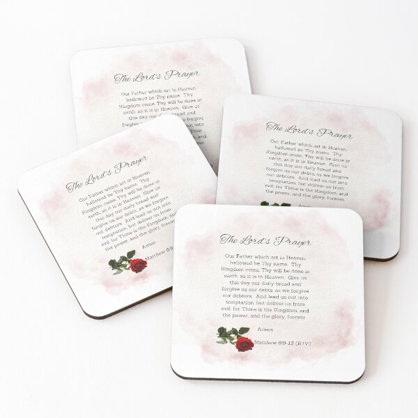 Item preview, Lords Prayer Red Rose Christian Art designed and sold by Tammy Marie Russell.