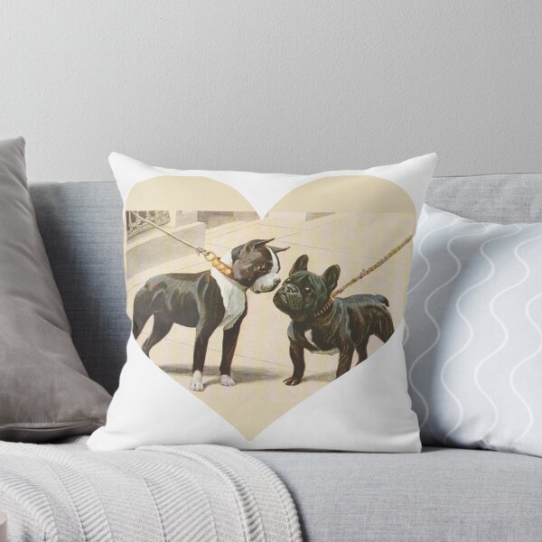 Item preview, French Bulldog meets Boston Terrier Vintage Heart Art designed and sold by TerScott.