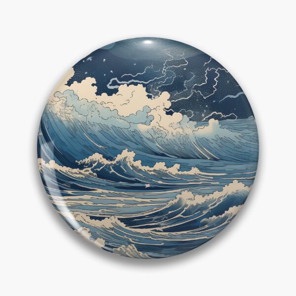 Item preview, Thunderstorm at Sea Hokusai 5 designed and sold by AstroRisq.