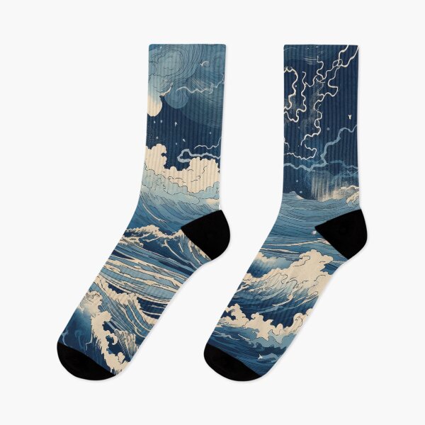 Item preview, Thunderstorm at Sea Hokusai 5 designed and sold by AstroRisq.