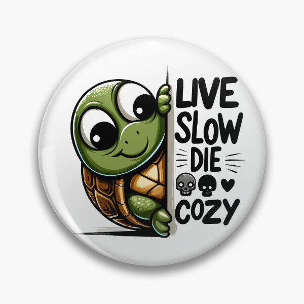 Item preview, Live Slow Die Cozy: peek Turtle designed and sold by Designowner.