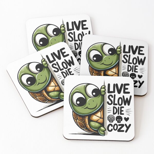 Item preview, Live Slow Die Cozy: peek Turtle designed and sold by Designowner.