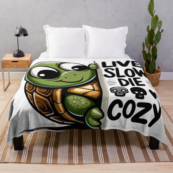 Item preview, Live Slow Die Cozy: peek Turtle designed and sold by Designowner.