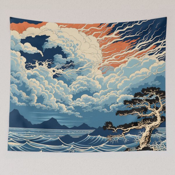 Item preview, Thunderstorm at Sea Hokusai 6 designed and sold by AstroRisq.