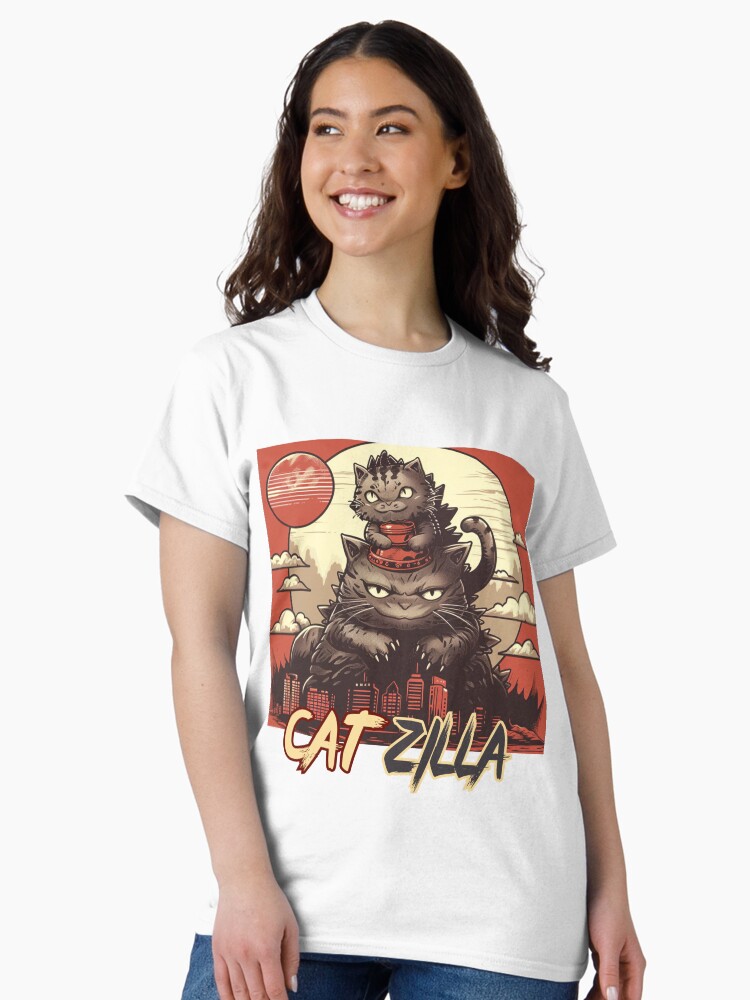 Thumbnail 1 of 7, Classic T-Shirt, Catzilla shirts designed and sold by Tintin1996.