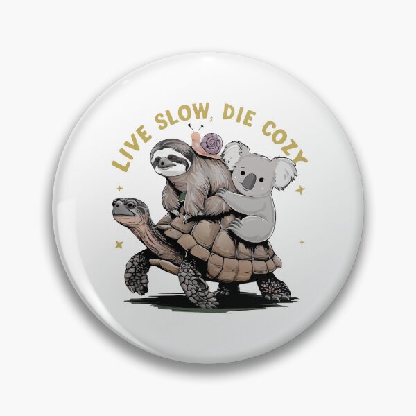 Item preview, Live Slow Die Cozy: Adorable Trio of Friends Illustration designed and sold by Designowner.