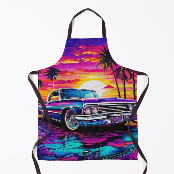 Item preview, Impala classic car on the beach designed and sold by PixelCraftDSG.