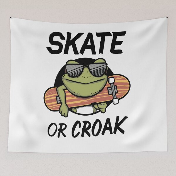 Aperçu de l'œuvre Skate ou Croak drôle Tism Frog créée et vendue par KitonicTees.