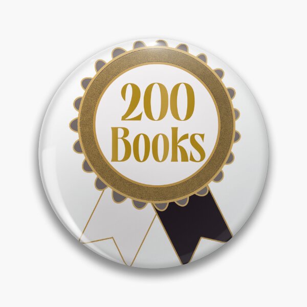 Item preview, 200 Books read badge designed and sold by Letteredbylacey.