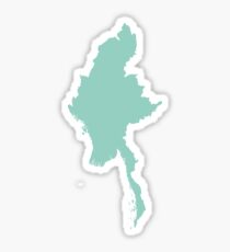 Myanmar Love in Mint Sticker
