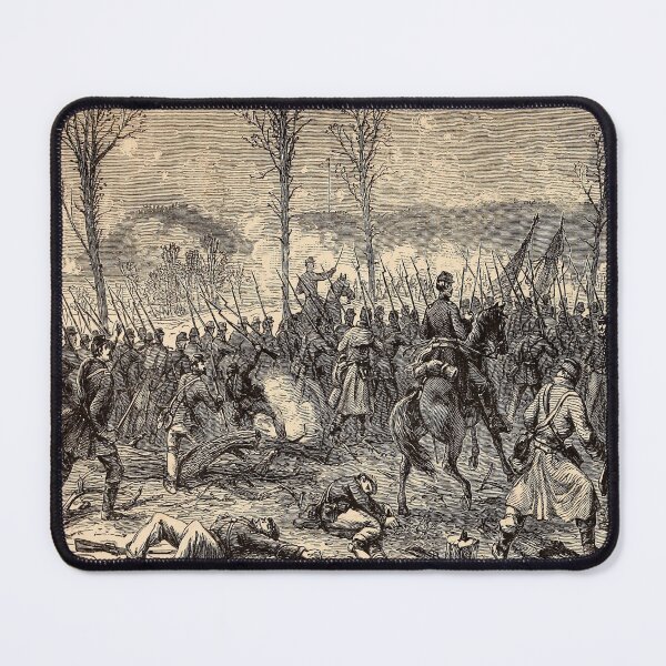 Item preview, American Civil War - Battle of Fort Donelson - 1862 - Black and White Drawing Print designed and sold by TheHappyK.