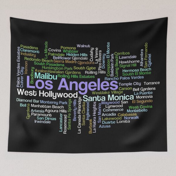 Item preview, Cities Of Los Angeles Typography designed and sold by RickyBarnard.