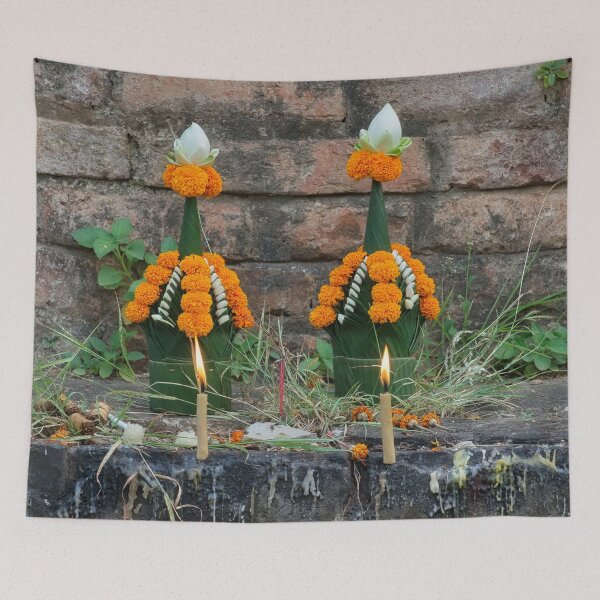 Item preview, Flowers of Serenity: Offerings at the Stupa of Laos designed and sold by franck380.