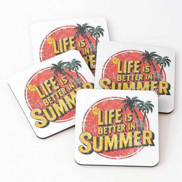 Item preview, Vintage summer design inspired by illustration with the text "LIFE IS BETTER IN SUMMER" designed and sold by elglotonmusical.