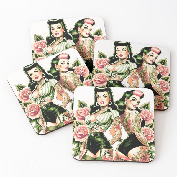 Item preview, Vintage Tattooed Girls designed and sold by PulpVintage.
