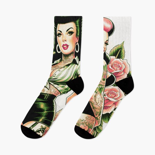 Item preview, Vintage Tattooed Girls designed and sold by PulpVintage.