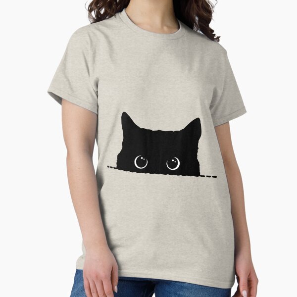 Artikel-Vorschau von Schwarze Katze späht, designt und verkauft von nameonshirt.