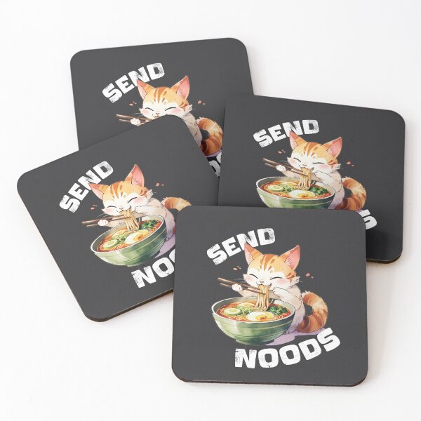 Item preview, Ramen Cat- Send noods  on dark designed and sold by ashleafjb.