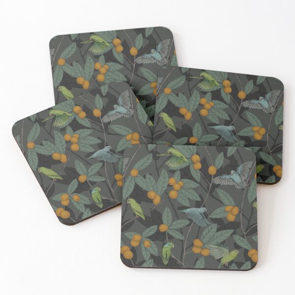 Item preview, Green & Turquoise Parrotlets and Orange Loquats designed and sold by somecallmebeth.