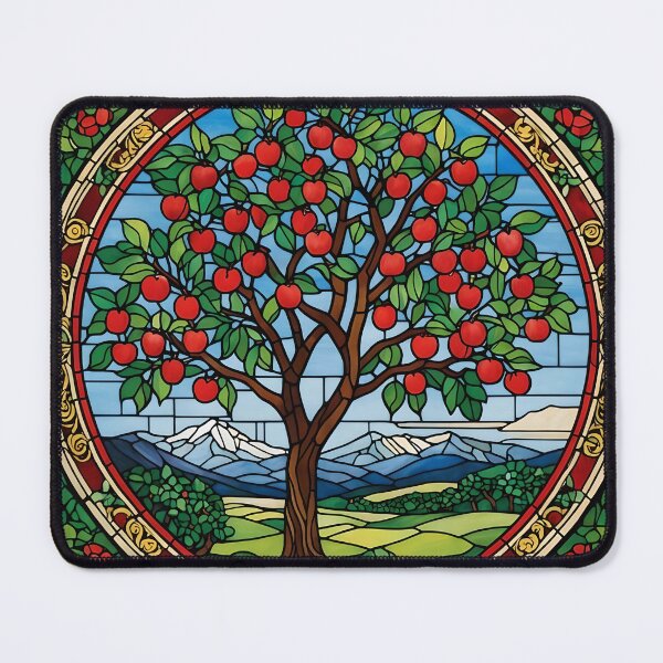 Item preview, Stained Glass Apple Tree designed and sold by ChanceTwoArt.