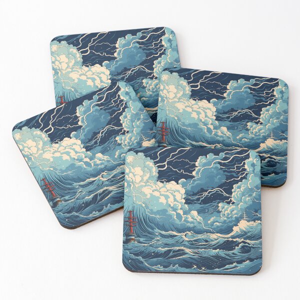 Item preview, Thunderstorm at Sea Hokusai 7 designed and sold by AstroRisq.