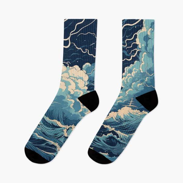 Item preview, Thunderstorm at Sea Hokusai 7 designed and sold by AstroRisq.