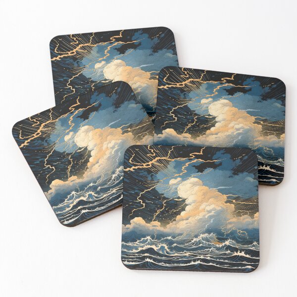 Item preview, Thunderstorm at Sea Hokusai 8 designed and sold by AstroRisq.