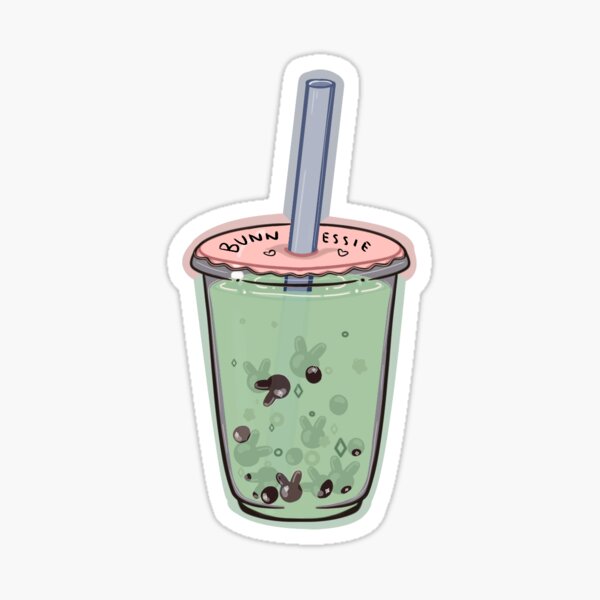 Vista previa del artículo con la obra «Matcha Conejito Boba», diseñado y vendido por venushuestudios.
