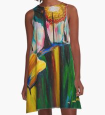 Autumn Streetscape A-Line Dress
