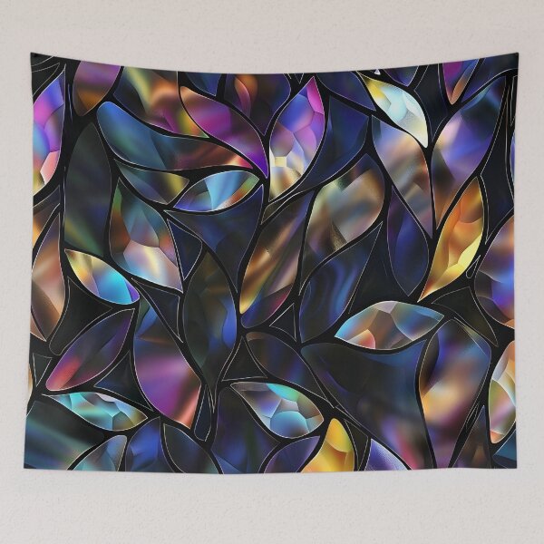 Item preview, elegant stained glass with holographic tones designed and sold by dcrc.