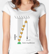 Physics, problem, Mechanics, Newton's laws, f=mg, cords, cord, pulley, #Physics, #problem, #Mechanics, #NewtonsLaws, #f=mg, #cords, #cord, #pulley Women's Fitted Scoop T-Shirt