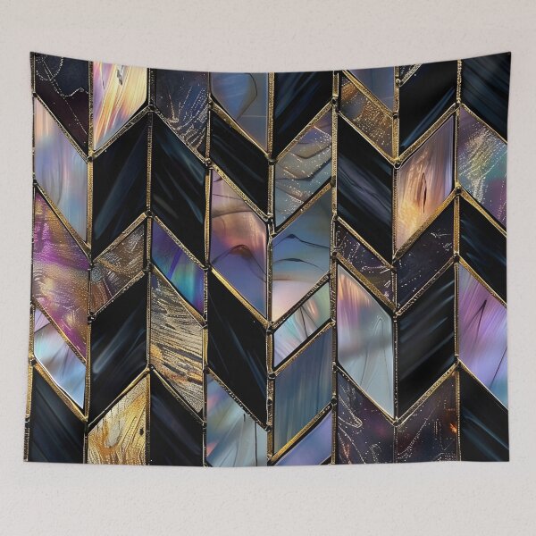 Item preview, elegant stained glass with holographic tones designed and sold by dcrc.