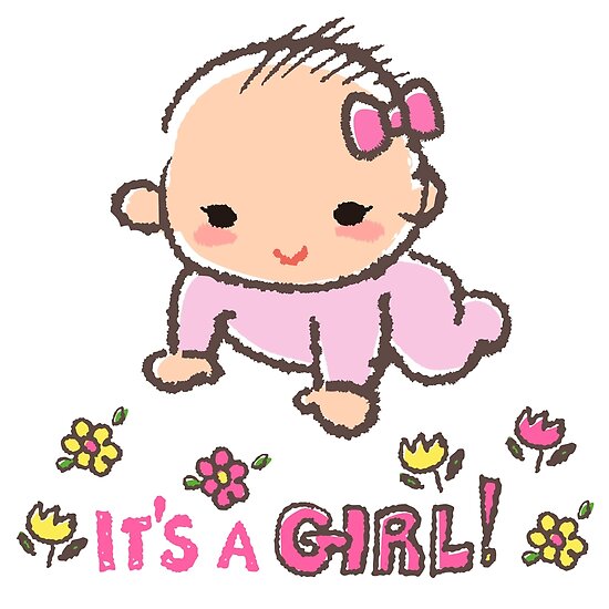 Baby Shower It S A Girl Poster By Kaori Takehana