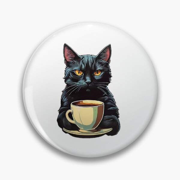 Item preview, Cat drinking coffee #3 designed and sold by thesnakeater.