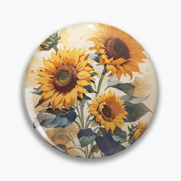 Item preview, vintage watercolor sun flower  designed and sold by AdesignTEE.