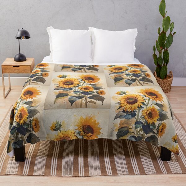 Item preview, vintage watercolor sun flower designed and sold by AdesignTEE.