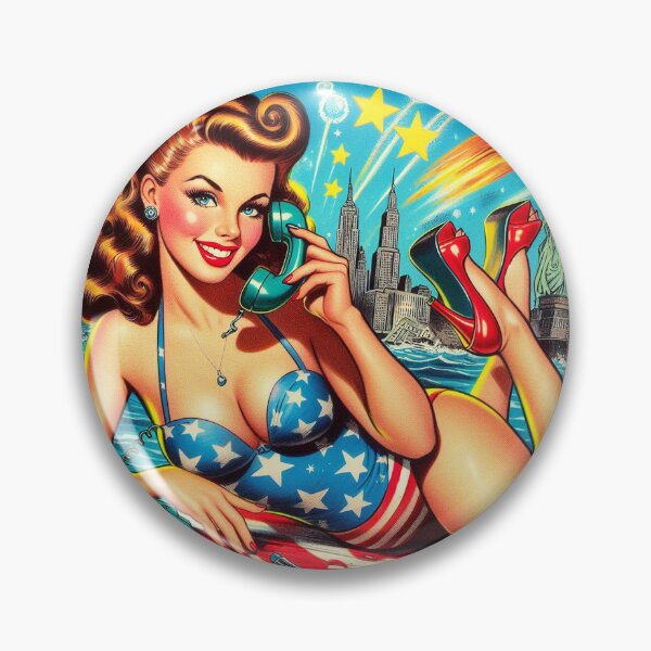 Item preview, Cute Vintage Pin-up designed and sold by PulpVintage.