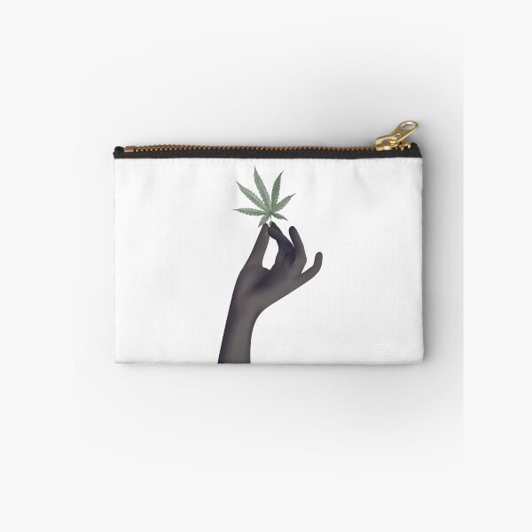 Item preview, A hand holding cannabis leaves designed and sold by momoxsama.